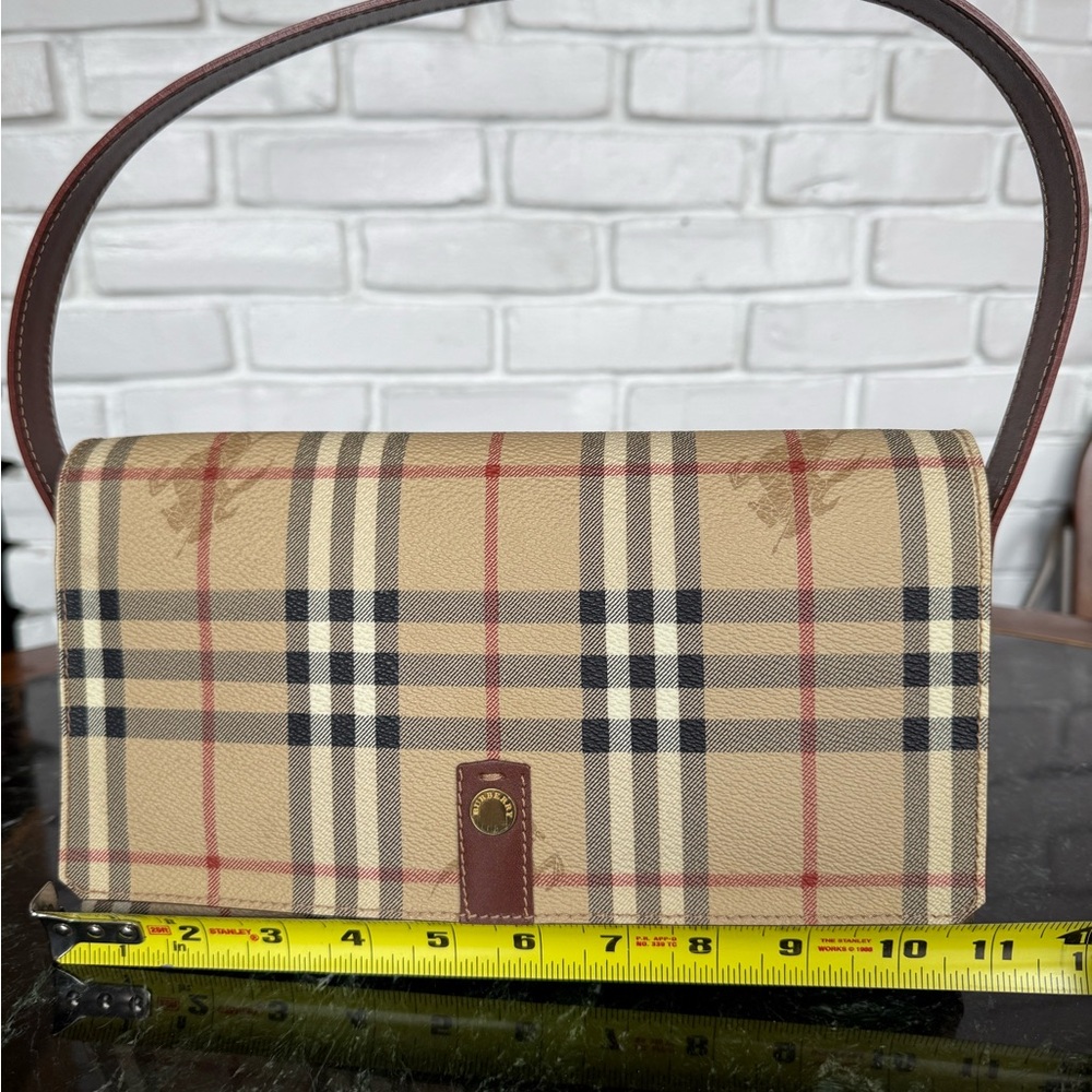 Burberry London Shoulder Bag, Burberry London RARE Nova Check Canvas and Leather - Picture 9 of 10